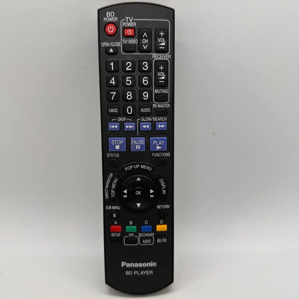 Panasonic BD Player Remote Control Replacement N2QAYB000317‎ Black